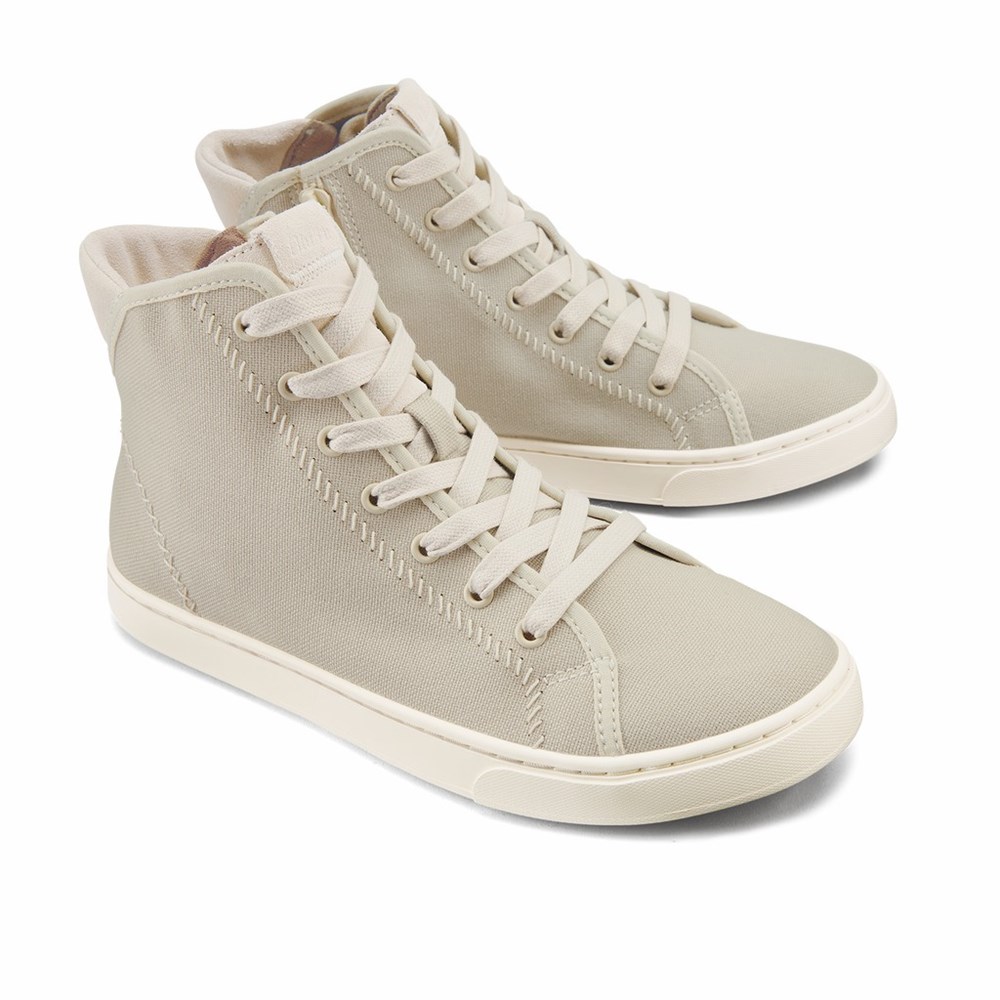 Beige OluKai Pīlahi Women's Sneakers | 72569-DMYU