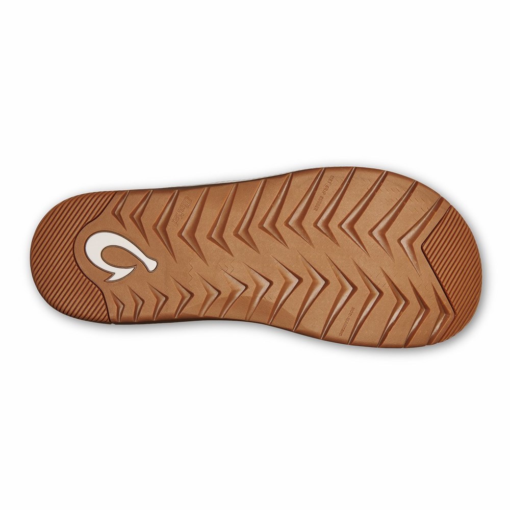 Black / Grey OluKai Kūkulu Men's Sandals | 03258-JHFC