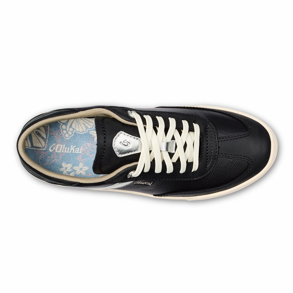 Black OluKai Hā’upu Women's Sneakers | 37208-DTSW