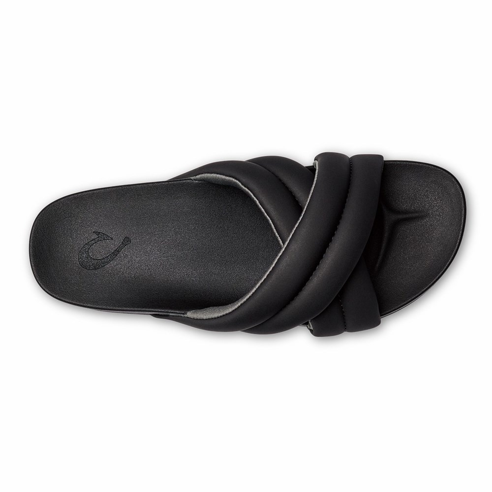 Black OluKai Hila Women's Sandals | 10832-YLMK