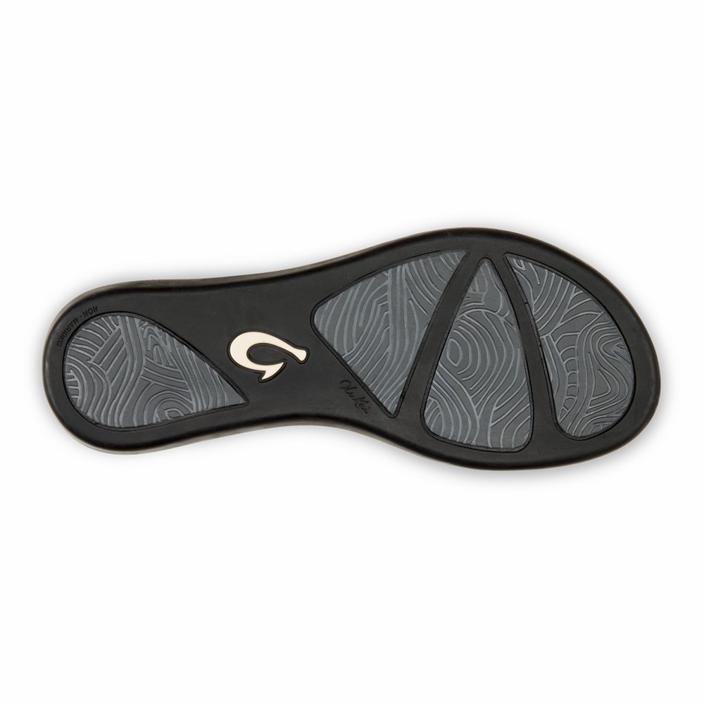 Black OluKai Ho‘ōpio Women's Sandals | 12783-ATIF