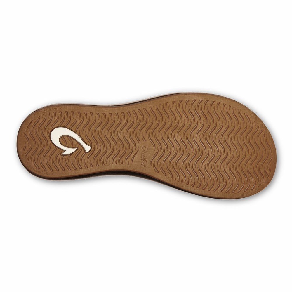 Black OluKai Huawai Women's Sandals | 32705-QUAG