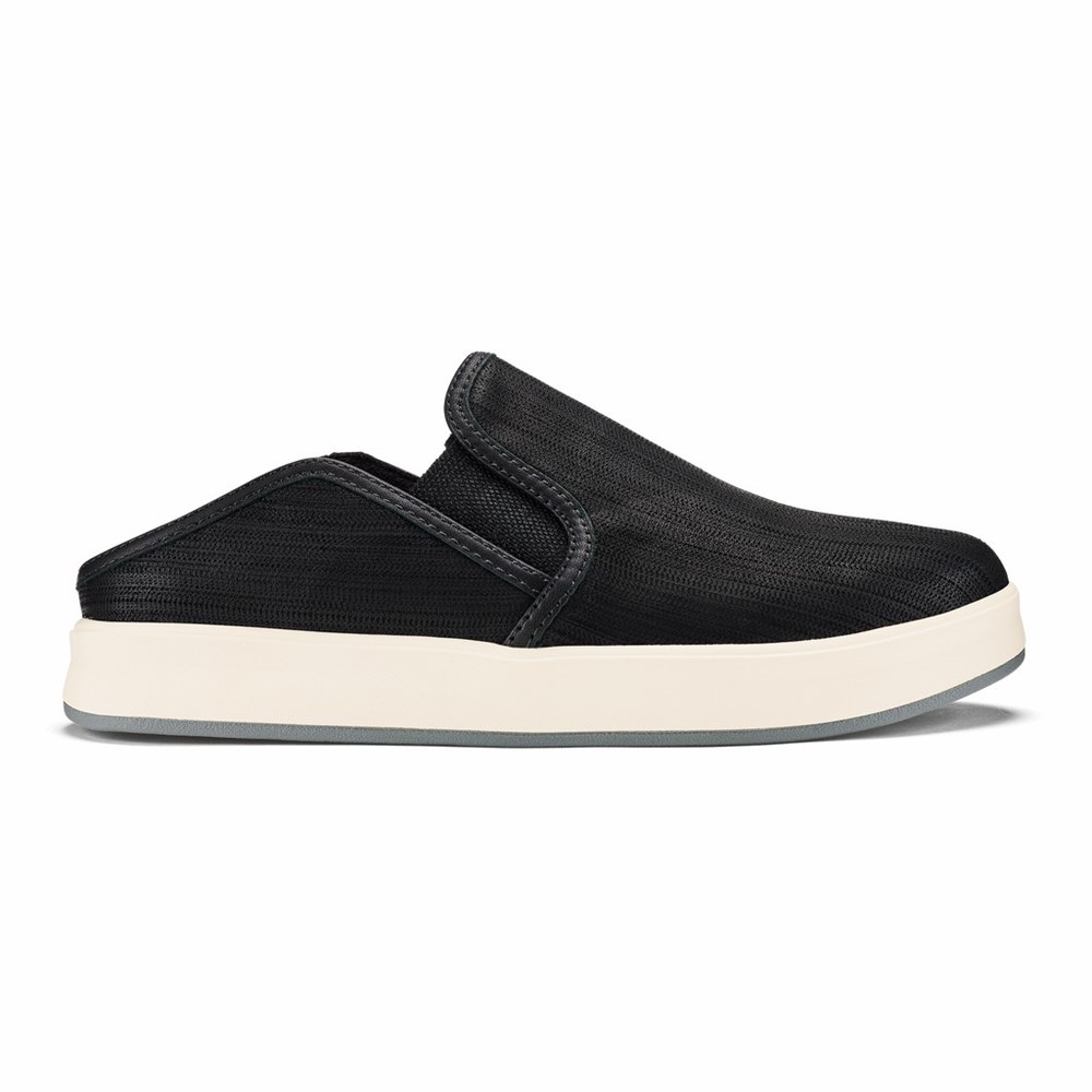 Black OluKai Ki‘ihele ‘Ili Women's Sneakers | 09128-GVKW