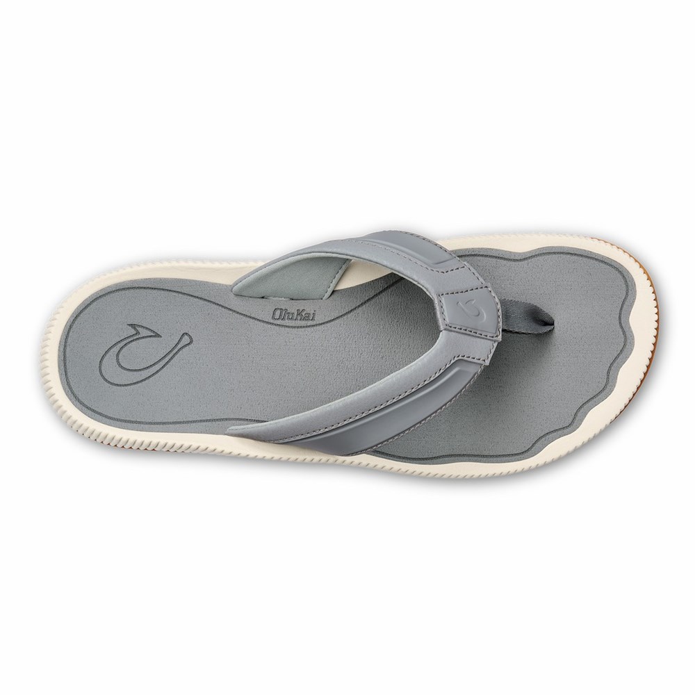 Black OluKai Kūkulu Men's Sandals | 07154-SJRF