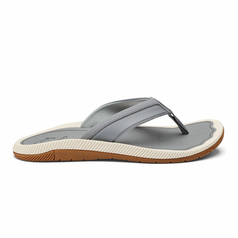 Black OluKai Kūkulu Men\'s Sandals | 07154-SJRF