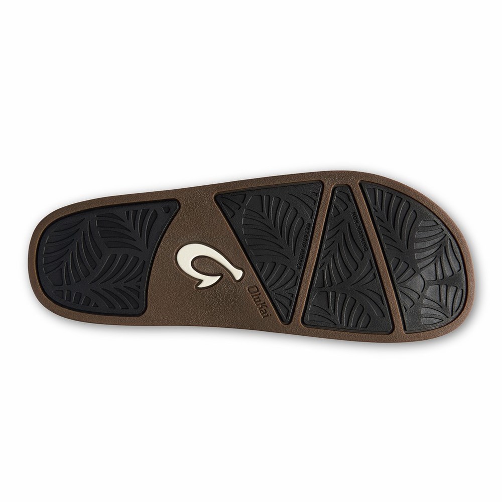 Black OluKai Kāmola Women's Sandals | 30529-TBQN