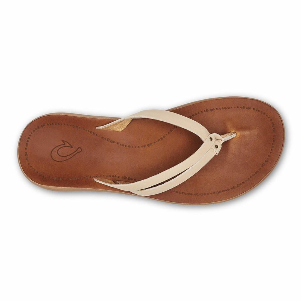 Black OluKai Kāpehe Luana Women's Sandals | 05139-ENRV