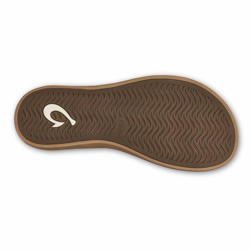 Black OluKai Kāpehe Luana Women's Sandals | 05139-ENRV