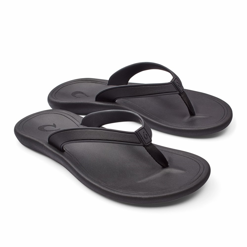 Black OluKai Kāpehe Women's Sandals | 20834-LYAE