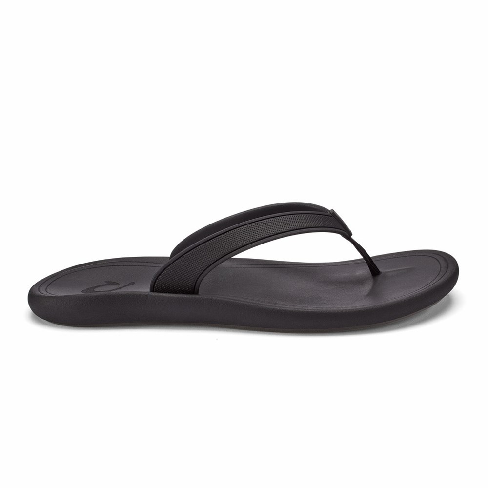 Black OluKai Kāpehe Women\'s Sandals | 20834-LYAE