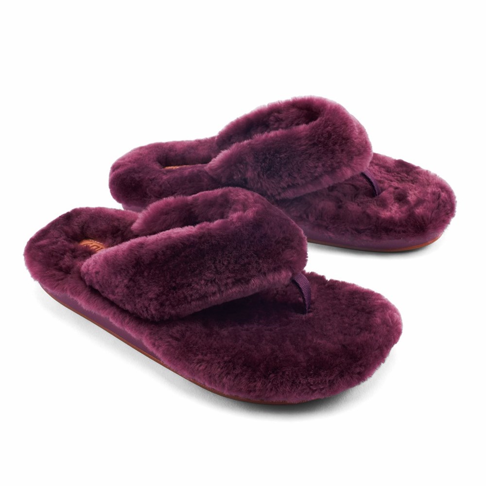 Black OluKai Kīpe'a Heu Women's Slippers | 01953-FIZB