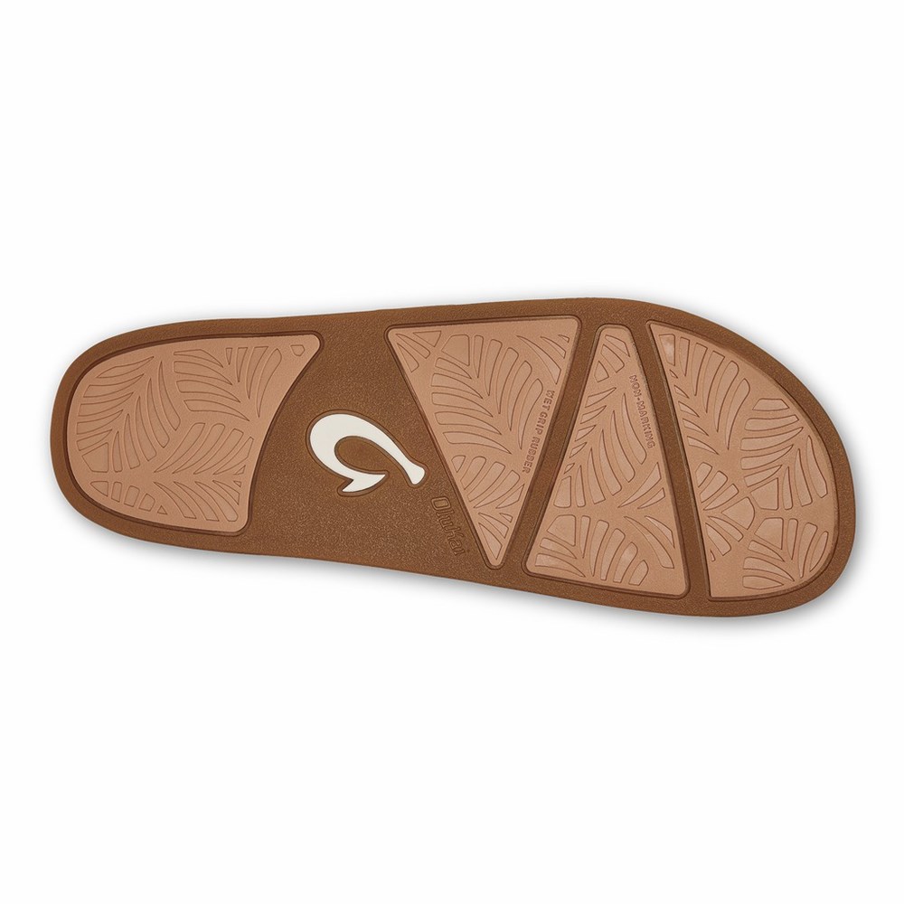 Black OluKai Kīpe‘a ‘Olu Women's Sandals | 13548-TZXY