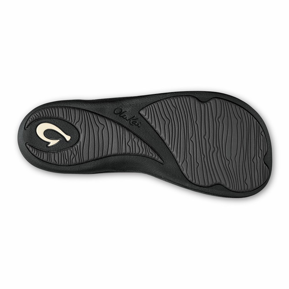 Black OluKai Kūlapa Kai Women's Sandals | 67129-ILZV