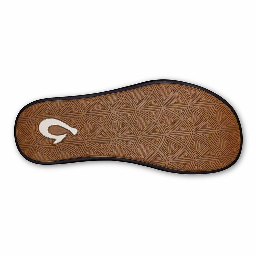 Black OluKai Maha Men's Sandals | 18039-YKUR