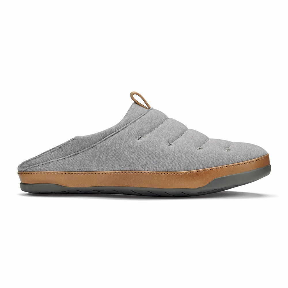 Black OluKai Mahana Men's Slippers | 47198-FNBR