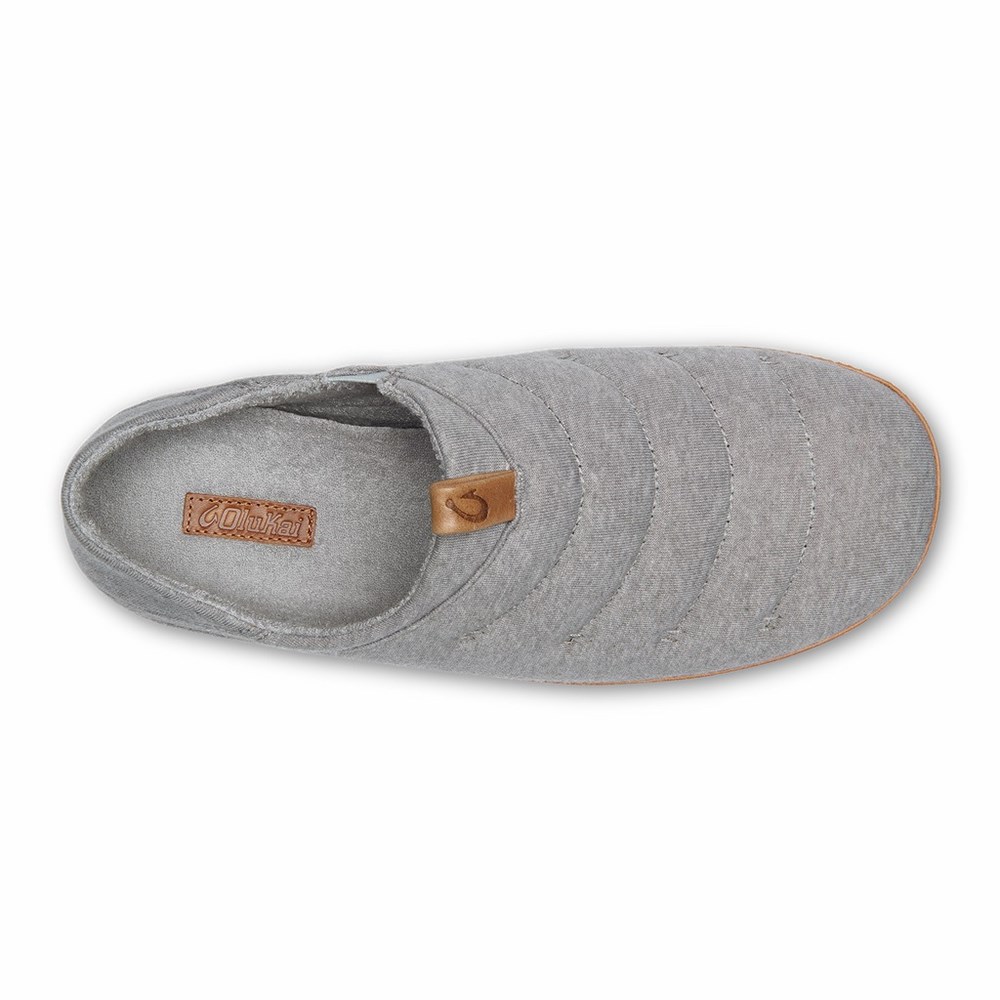 Black OluKai Mahana Men's Slippers | 47198-FNBR