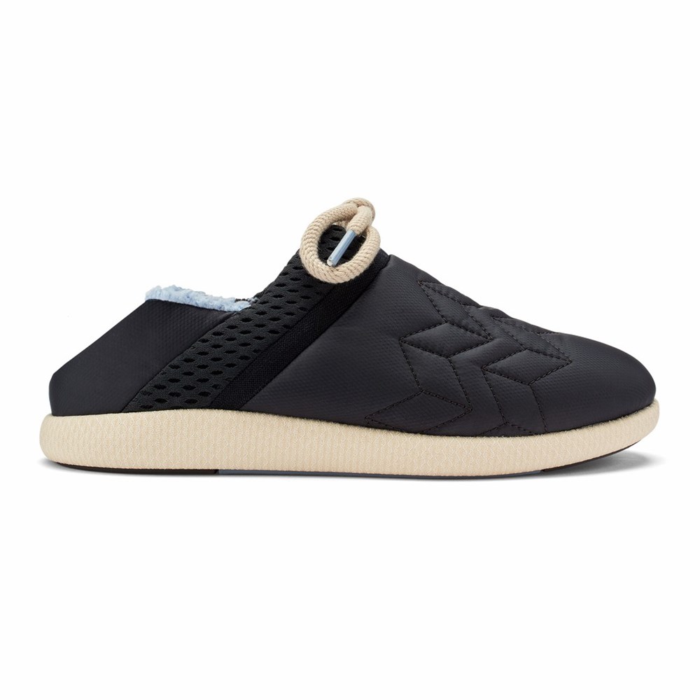 Black OluKai Mahiki Women's Slippers | 13852-DEKR