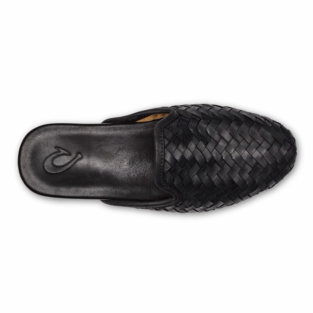 Black OluKai Mi‘i Women's Sneakers | 64983-TFWO