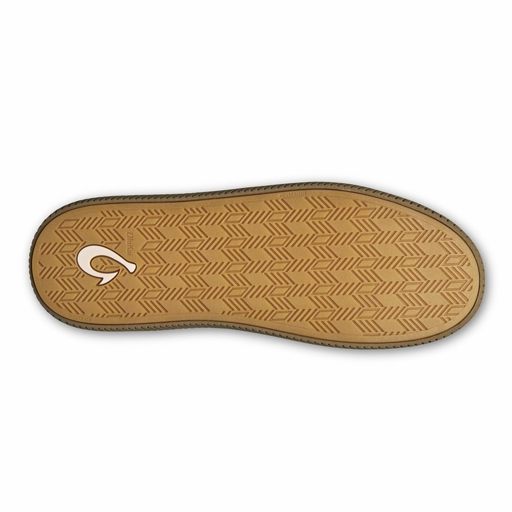 Black OluKai Mua Men's Slippers | 21867-TXFU