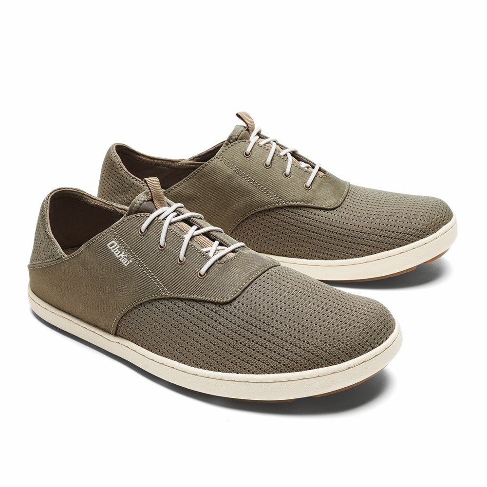 Black OluKai Nohea Moku Men's Sneakers | 78053-QATP