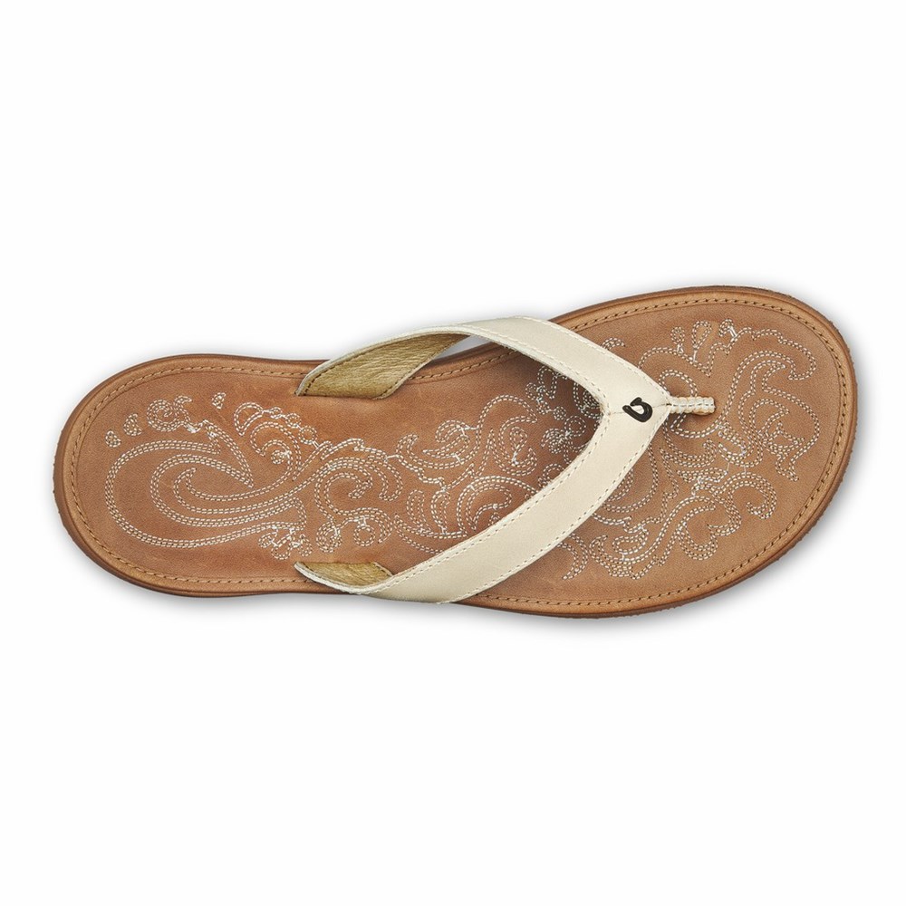 Black OluKai Paniolo Women's Sandals | 78425-TEXU