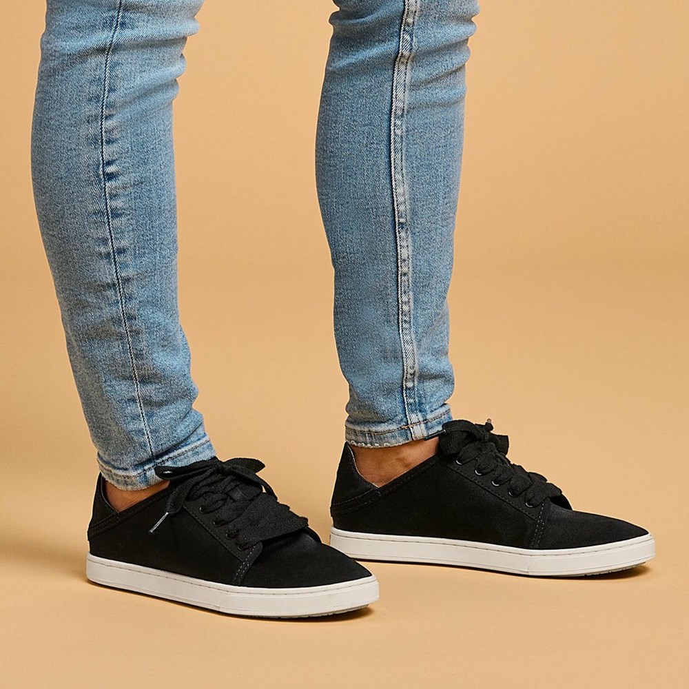 Black OluKai Pehuea Lī Lānui Women's Sneakers | 20875-EVRH