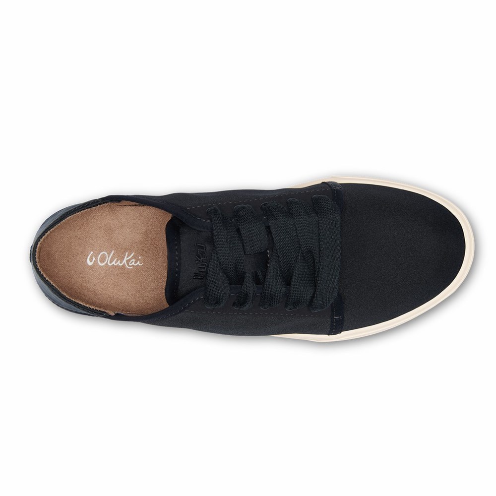 Black OluKai Pehuea Lī Lānui Women's Sneakers | 20875-EVRH