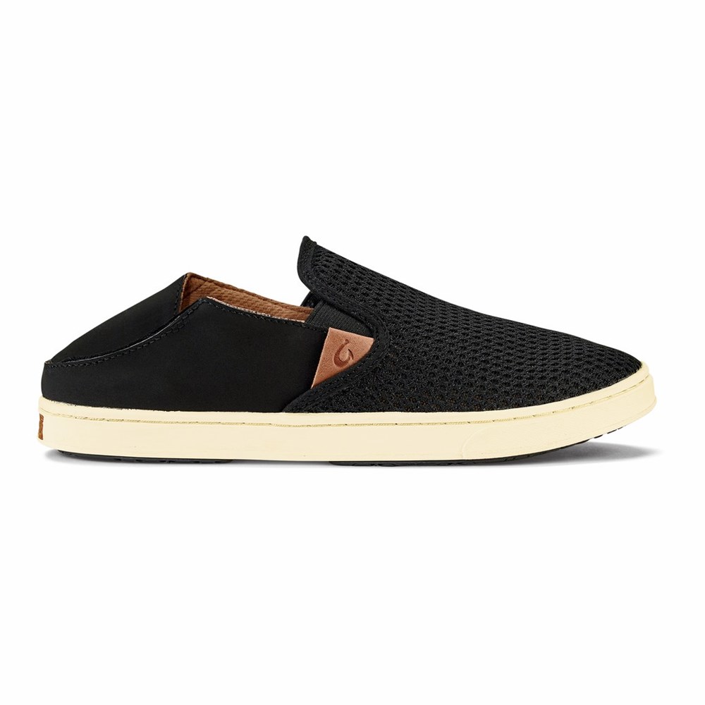 Black OluKai Pehuea Women's Sneakers | 23465-GOUT