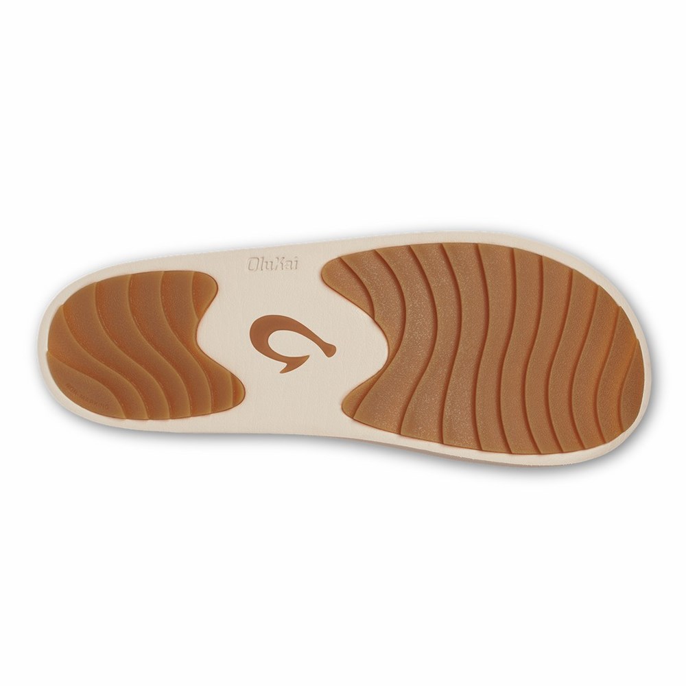 Black OluKai Pūpū Mua Women's Slippers | 08196-GTBW