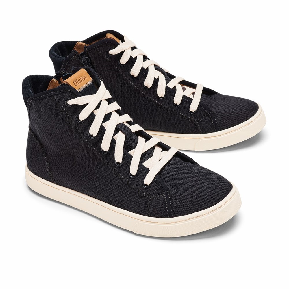 Black OluKai Pīlahi Women's Sneakers | 23670-AHFC