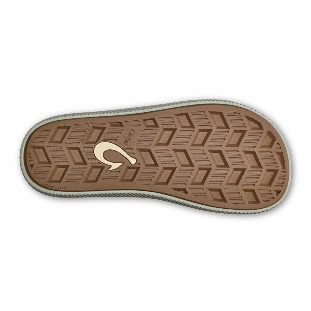 Black OluKai Ulele Men's Sandals | 43629-LCNG