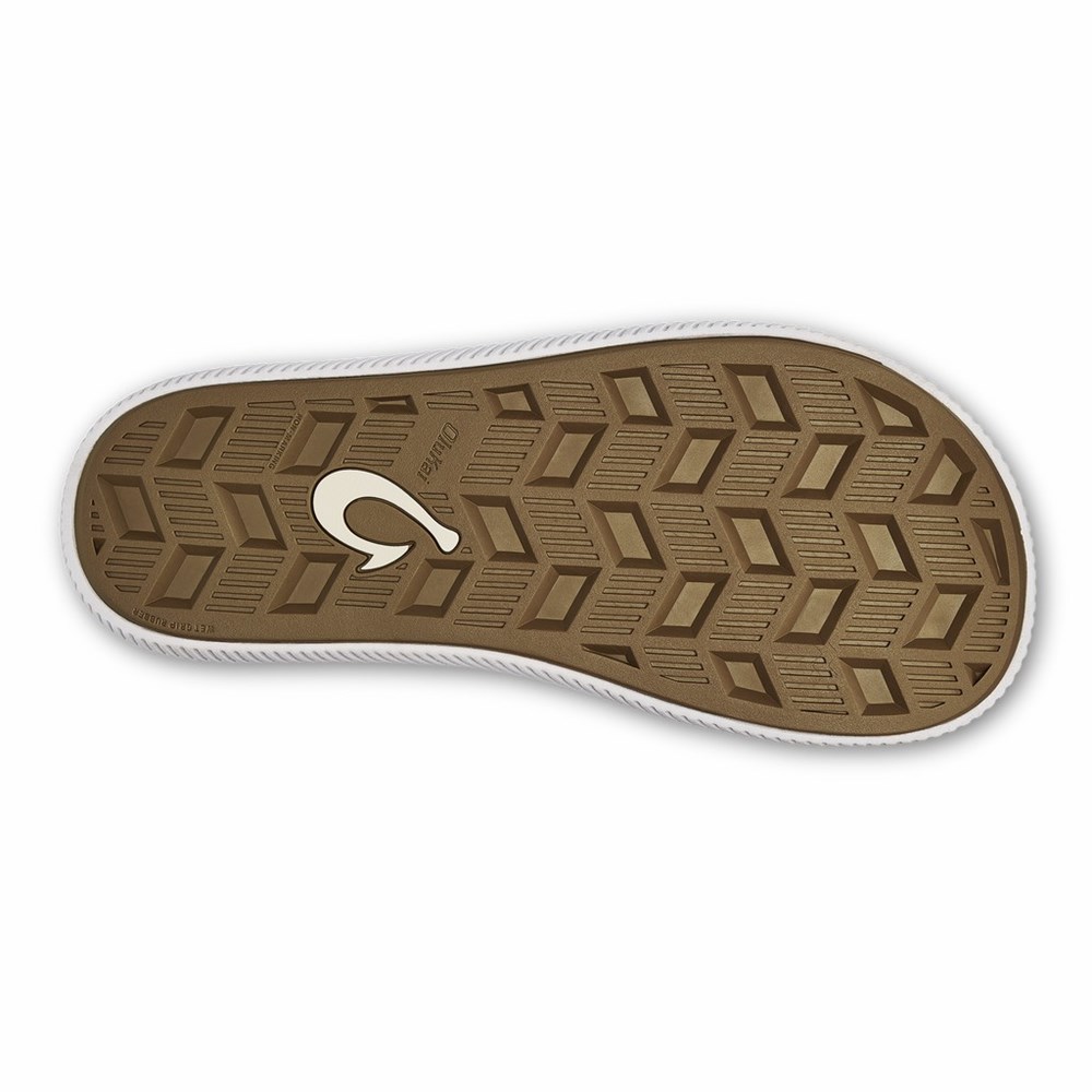 Black OluKai Ulele ‘Olu Men's Sandals | 97561-KXWB