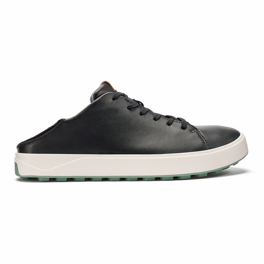 Black OluKai Wai‘alae Men's Golf Shoes | 85069-NLQF