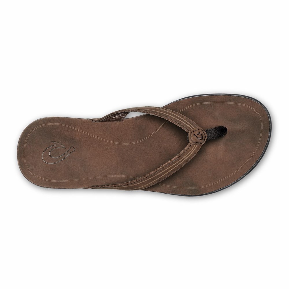 Black OluKai ‘Aukai Women's Sandals | 60957-VTEX