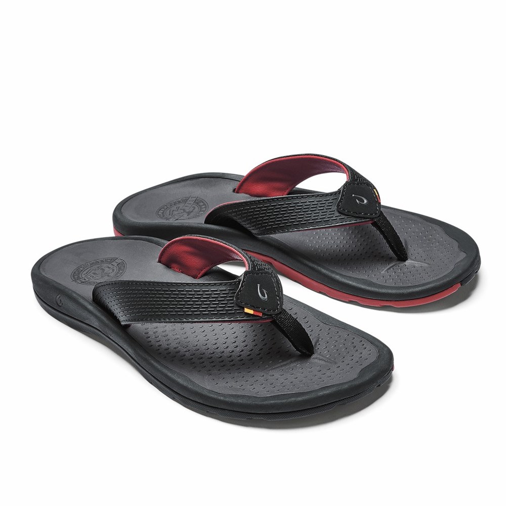 Black OluKai ‘Imaka Women's Sandals | 94530-ZRVD