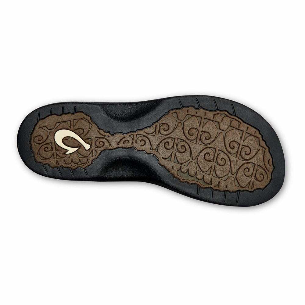 Black OluKai ‘Ohana Women's Sandals | 24619-ZPWF