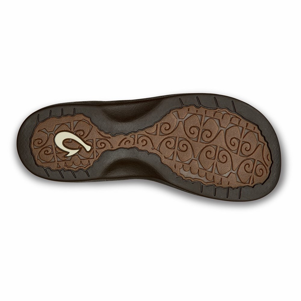 Black OluKai ‘Ohana Women's Sandals | 56382-HVAS