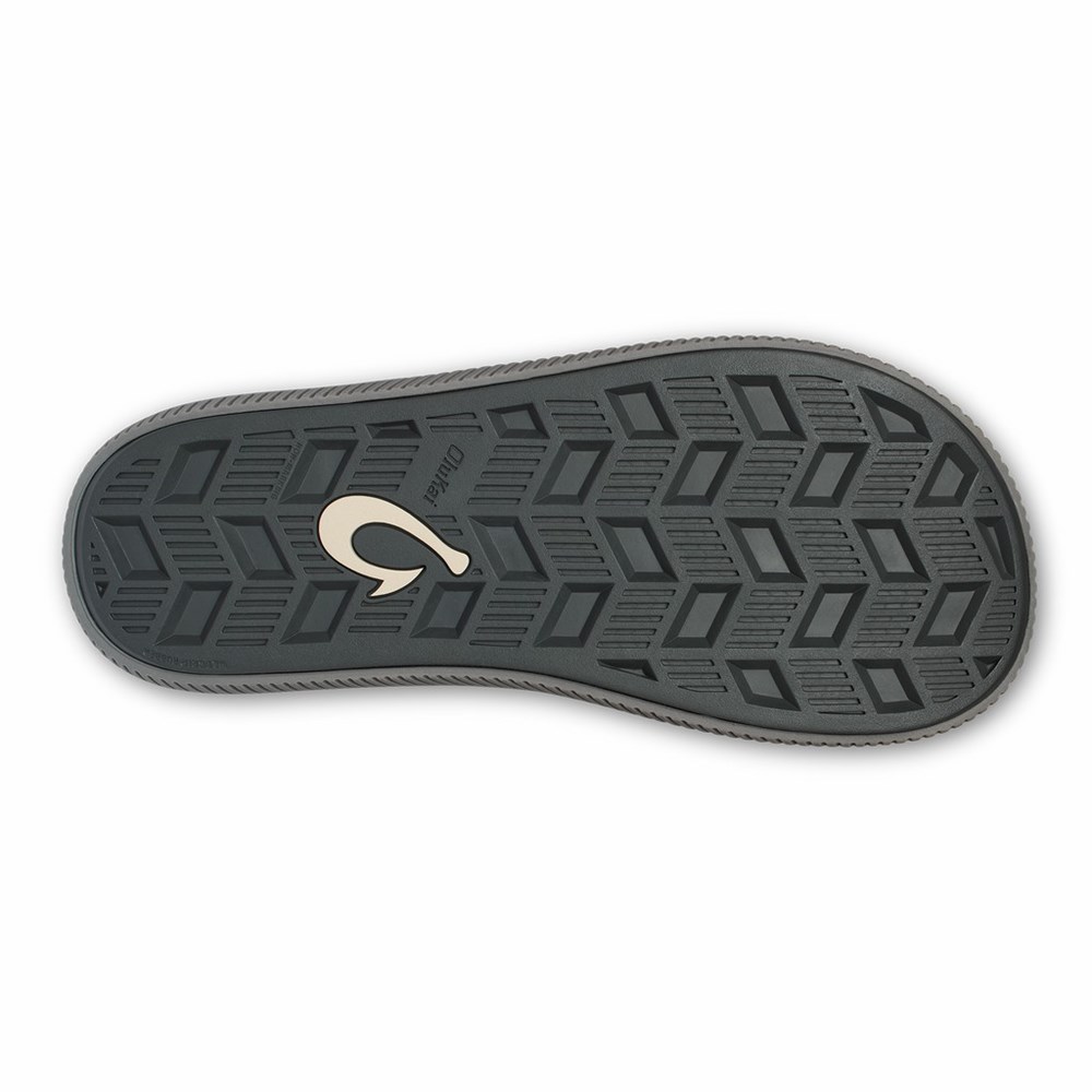 Blue / Grey OluKai Ulele Men's Sandals | 68529-OBLS