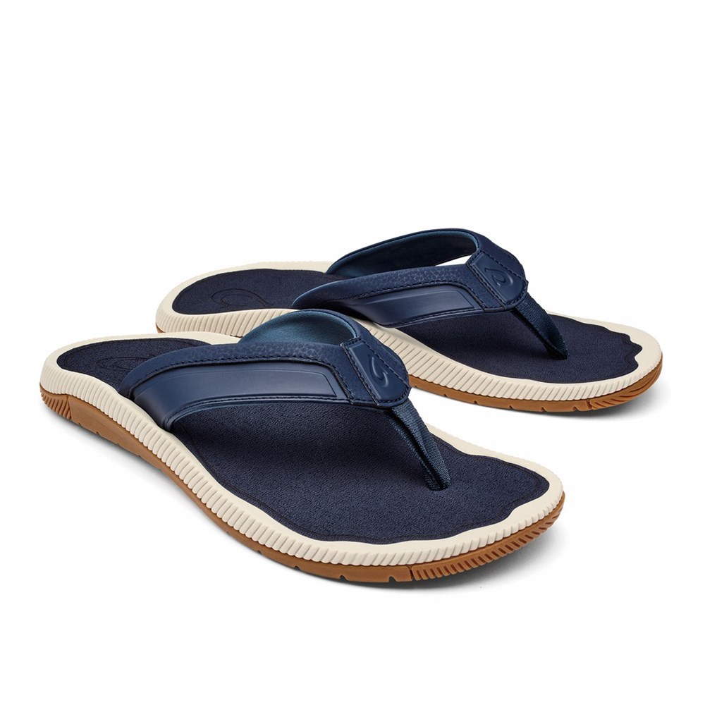 Blue OluKai Kūkulu Men's Sandals | 87593-EAPV