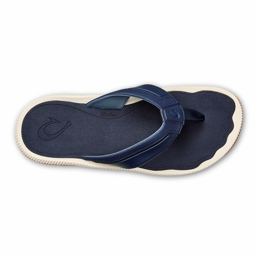 Blue OluKai Kūkulu Men's Sandals | 87593-EAPV