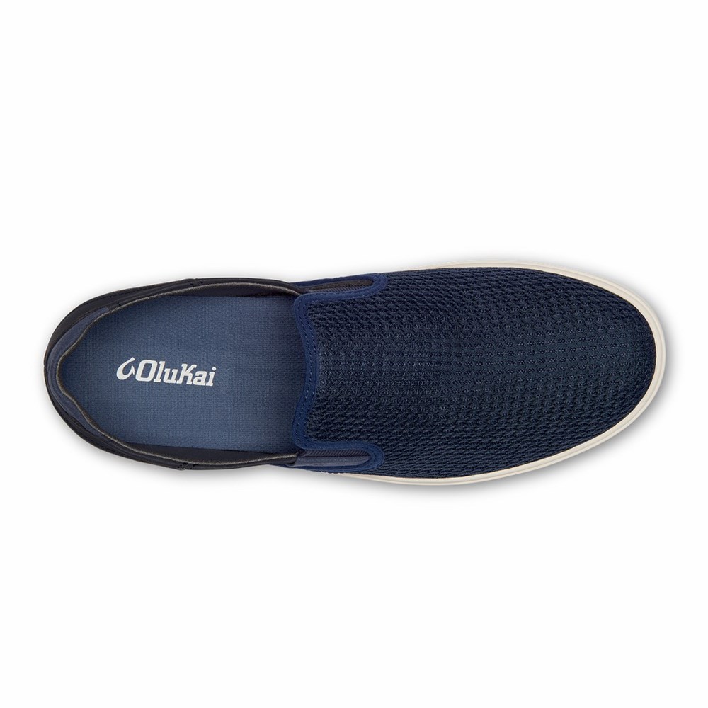 Blue OluKai Lae‘ahi Men's Sneakers | 56420-KRVH