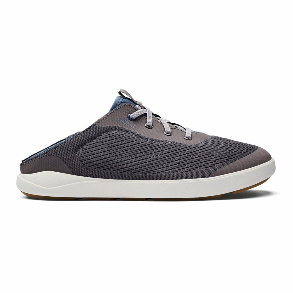 Blue OluKai Moku Pae Men's Sneakers | 36852-QGFS