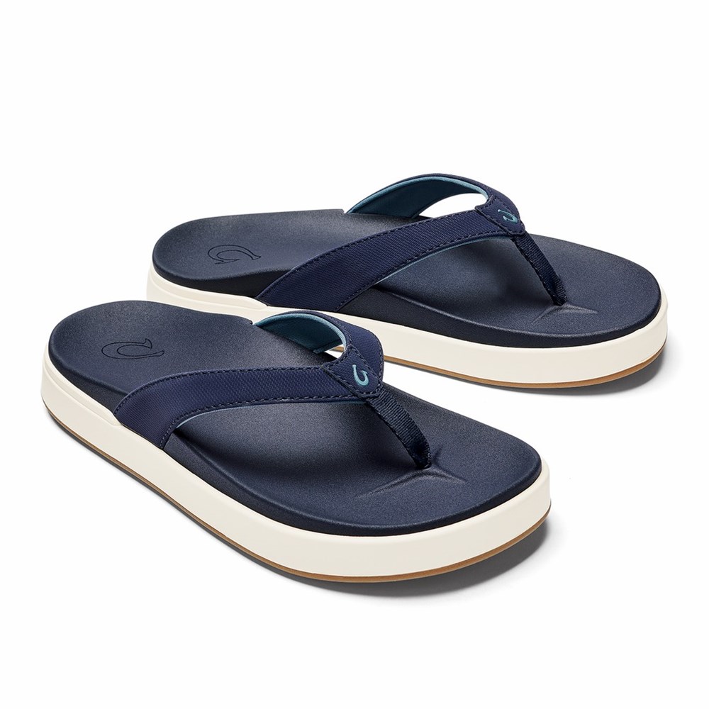 Blue OluKai Nu‘a Pi‘o Women's Sandals | 17924-LSJF