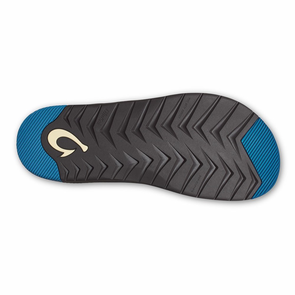 Blue OluKai ‘Awiki Men's Sandals | 52087-CGEM