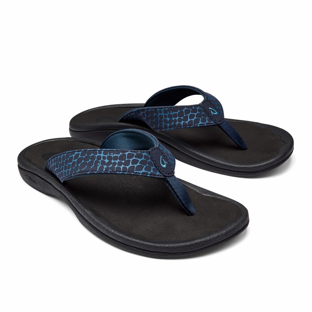 Blue OluKai ‘Ohana Pa‘i Women's Sandals | 03618-LFKS