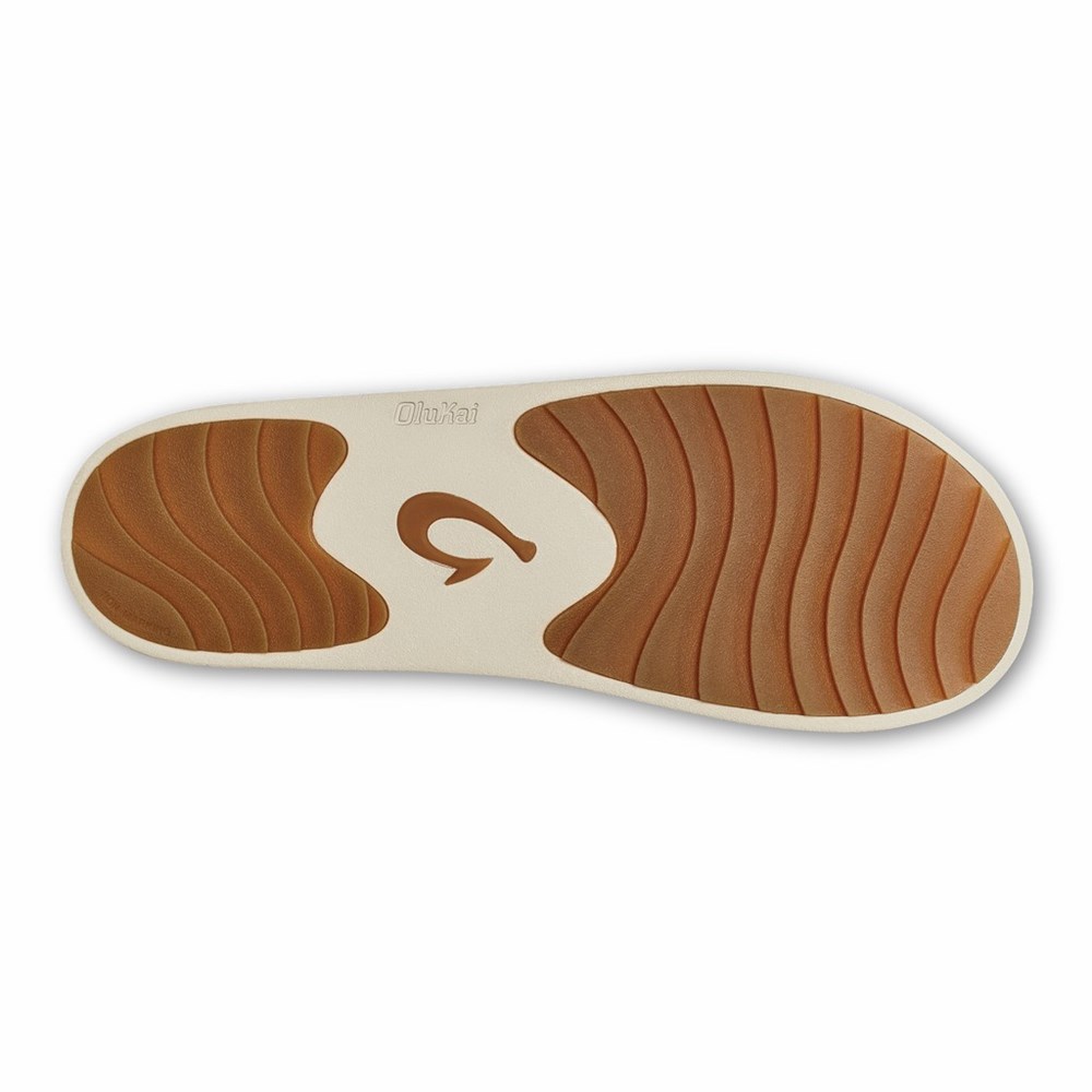 Brown / Beige OluKai Ku‘i Women's Slippers | 07682-LCQB