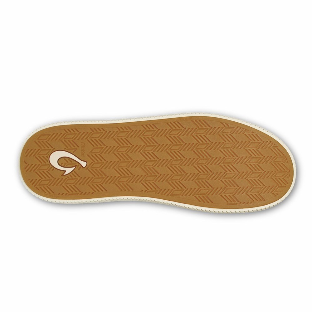 Brown / Beige OluKai Mua 'Ili Men's Slippers | 18539-PNYA