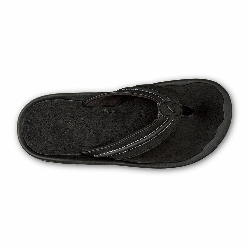 Brown OluKai Hokua Men's Sandals | 29873-PBAQ