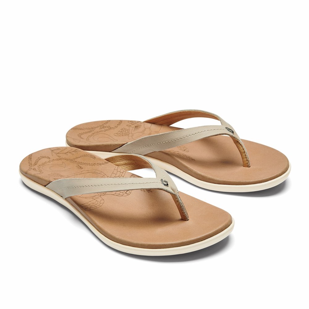 Brown OluKai Honu Women's Sandals | 47160-ZKBI