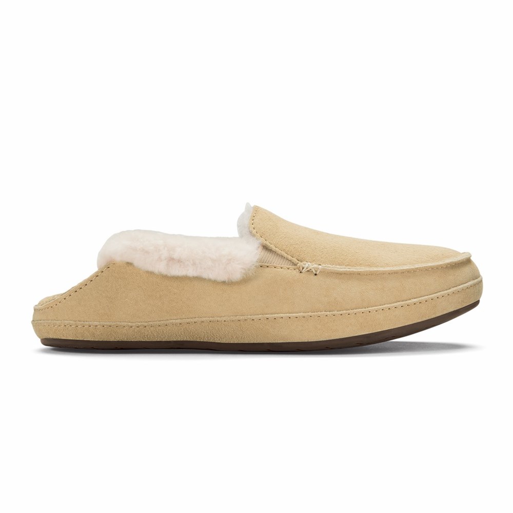 Brown OluKai Ku‘una Women's Slippers | 05832-CDYU